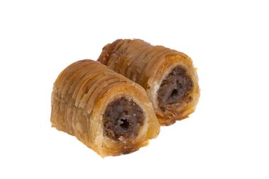 Beyaz arka plan üzerinde izole Türk tatlılar