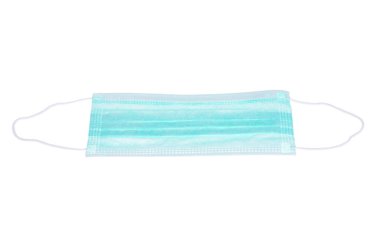 Tıbbi maske beyaz arkaplanda izole edildi