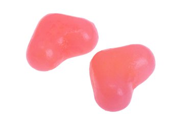 jelly bean heart isolated on white background
