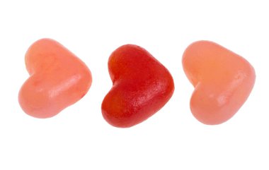 jelly bean heart isolated on white background