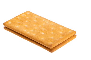 beyaz arkaplanda izole edilmiş kraker