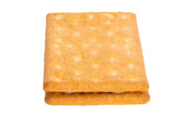 beyaz arkaplanda izole edilmiş kraker