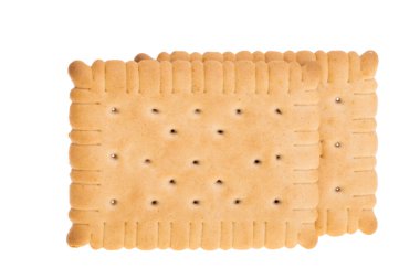 rectangular cookie isolated on white background