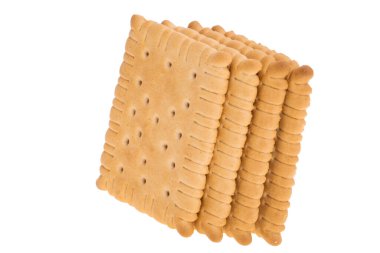 rectangular cookie isolated on white background