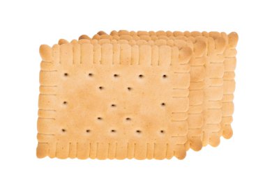 rectangular cookie isolated on white background