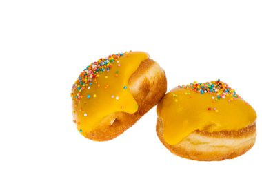 Beyaz arka plan üzerinde izole sır çörek