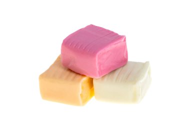 fruit gummies isolated on white background