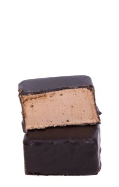 candy bird's milk isolated on white background