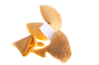 Fal kurabiyesi beyaz arkaplanda izole