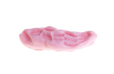 Beyaz arkaplanda izole edilmiş sakız çiğneme