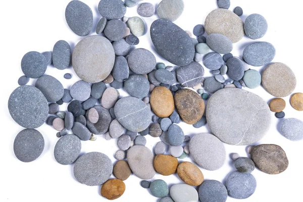 Pebbles Isolado Fundo Branco — Fotografia de Stock