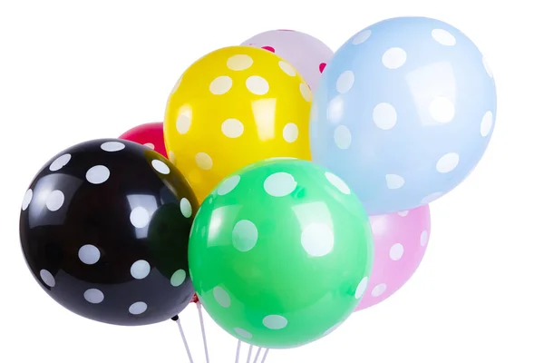 Polka Dot Balloons Isolated White Background — Stock Photo, Image