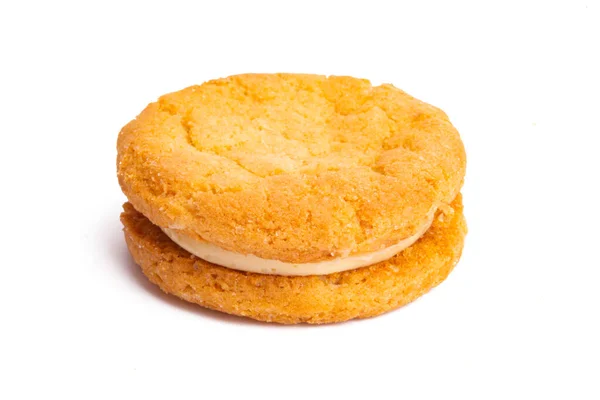 Подвійне Печиво Ізольоване Білому Тлі — стокове фото