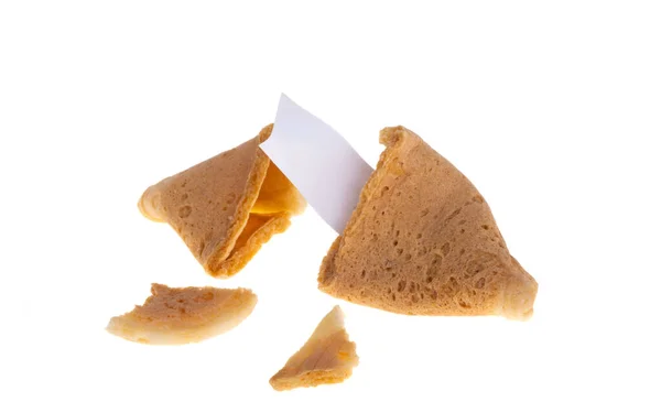 Fortune Cookie Isolated White Background — Stock Photo, Image