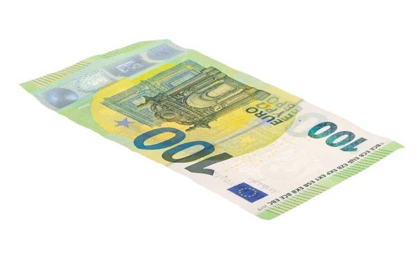 Τραπεζογραμμάτια Ευρώ Που Έχουν Απομονωθεί Λευκό Φόντο — Φωτογραφία Αρχείου