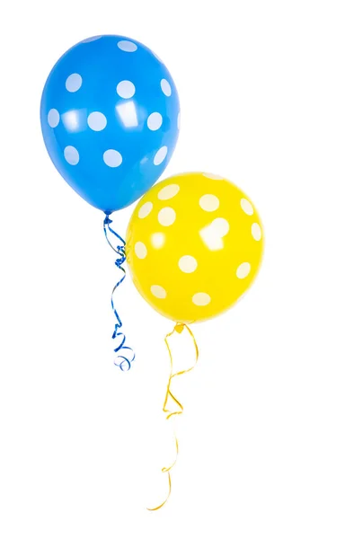 Polka Dot Ballonger Isolerade Vit Bakgrund — Stockfoto