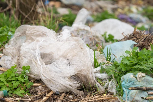 Çevresel Ekoloji Doğada Bir Sürü Çöp — Stok fotoğraf