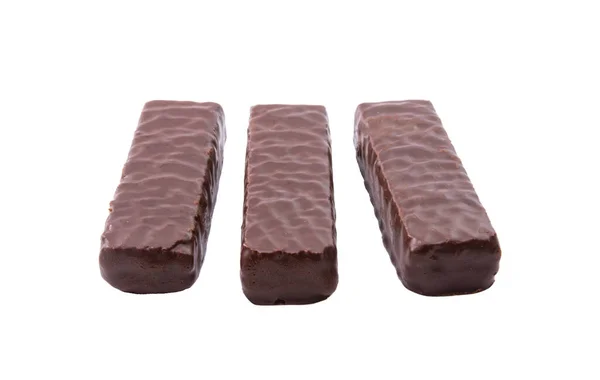 Beyaz Arkaplanda Izole Çikolatalı Gofretler — Stok fotoğraf