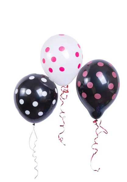 Polka Dot Balloons White Background —  Fotos de Stock