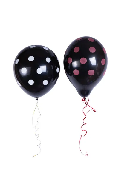 Polka Dot Balloons White Background — стоковое фото