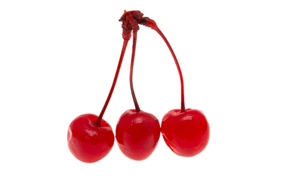 Maraschino Cherry Isolated White Background — Stock Photo, Image