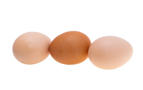 Beyaz Arkaplanda Izole Edilmiş Tavuk Yumurtası — Stok fotoğraf