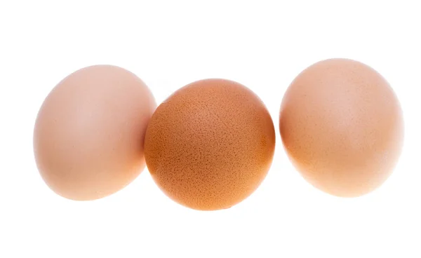 Beyaz Arkaplanda Izole Edilmiş Tavuk Yumurtası — Stok fotoğraf