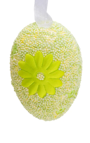 Huevo Pascua Decorativo Aislado Sobre Fondo Blanco —  Fotos de Stock