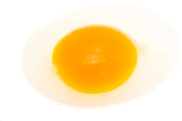 Huevo Crudo Aislado Sobre Fondo Blanco —  Fotos de Stock
