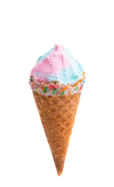 배경에 아이스크림 원추형 — 스톡 사진