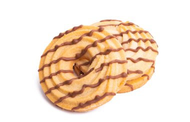 Çerez çemberi beyaz arkaplanda izole edildi