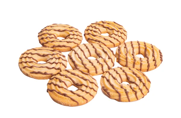 Cookie Ring Diisolasi Latar Belakang Putih — Stok Foto