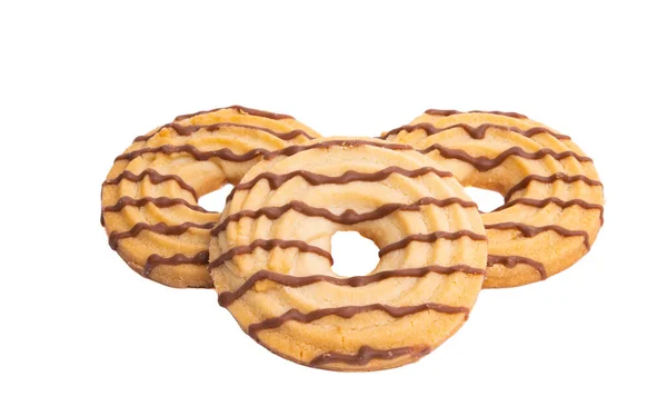 Cookie Kroužek Izolované Bílém Pozadí — Stock fotografie