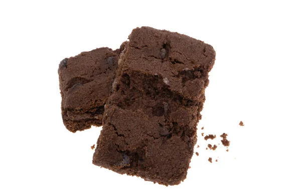 Brownie Cookie Elszigetelt Fehér Background — Stock Fotó