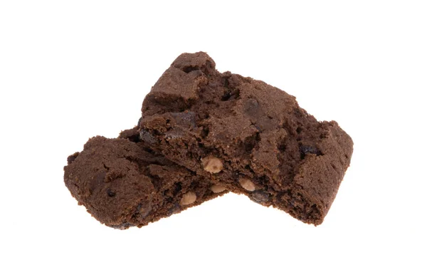 Brownie Cookie Isolated White Background — Stock Photo, Image