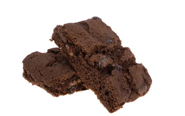 Brownie Cookie Που Απομονώνονται Λευκό Φόντο — Φωτογραφία Αρχείου