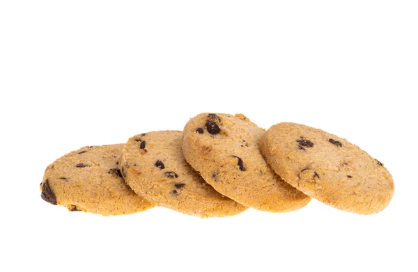 Cookies Που Απομονώνονται Λευκό Φόντο — Φωτογραφία Αρχείου