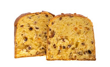 Panettone İtalyancası beyaz arkaplanda izole