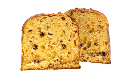 Panettone İtalyancası beyaz arkaplanda izole