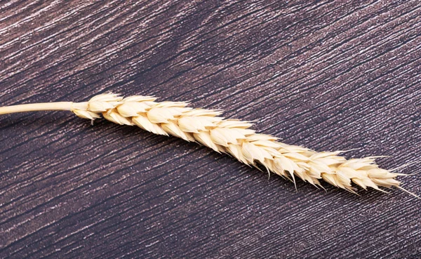 Spikelets Wheat Wooden Background — Stock Photo, Image
