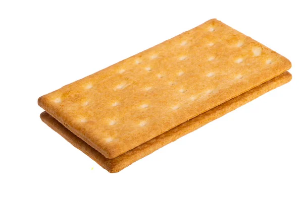 Cracker Isolado Fundo Branco — Fotografia de Stock