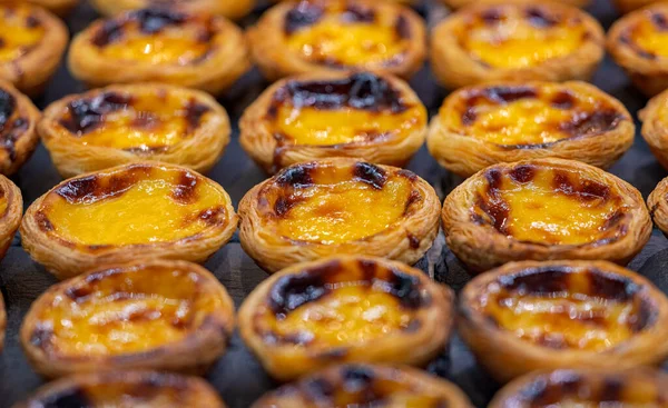 stock image traditional Portuguese cakes with custard