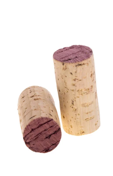 Wine Corks Isolated White Background — Stock Photo, Image