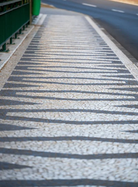 Тротуар Острове Мадейра Рисунком — стоковое фото