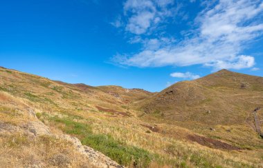 Güneşli bir günde Madeira adasında güzel bir manzara