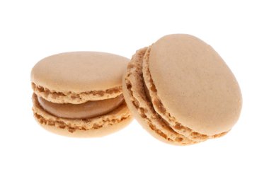 Beyaz arka plan üzerinde izole macarons