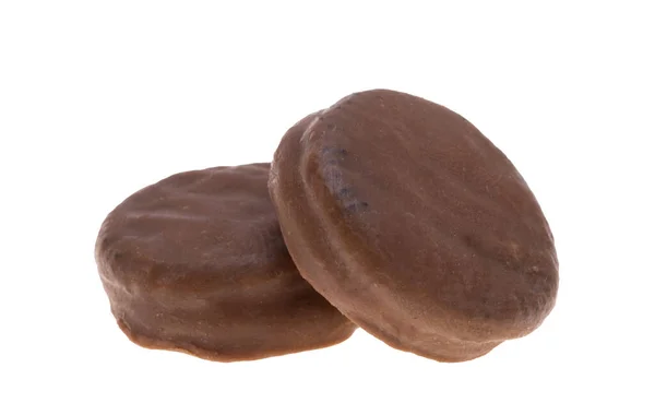 Kis Csokoládé Chip Cookie Elszigetelt Fehér Háttér — Stock Fotó