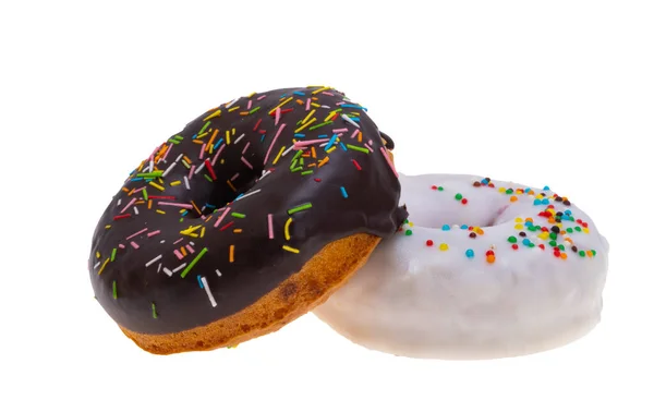 Donuts Esmalte Isolado Sobre Fundo Branco — Fotografia de Stock