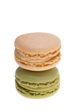 Beyaz arka plan üzerinde izole macarons