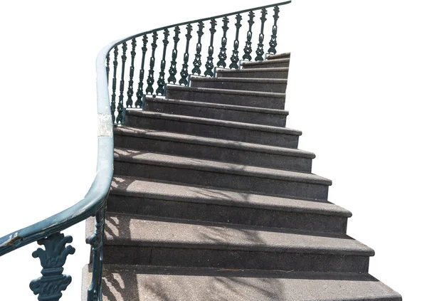 Каменная Лестница Изолированы Белом Фоне — стоковое фото